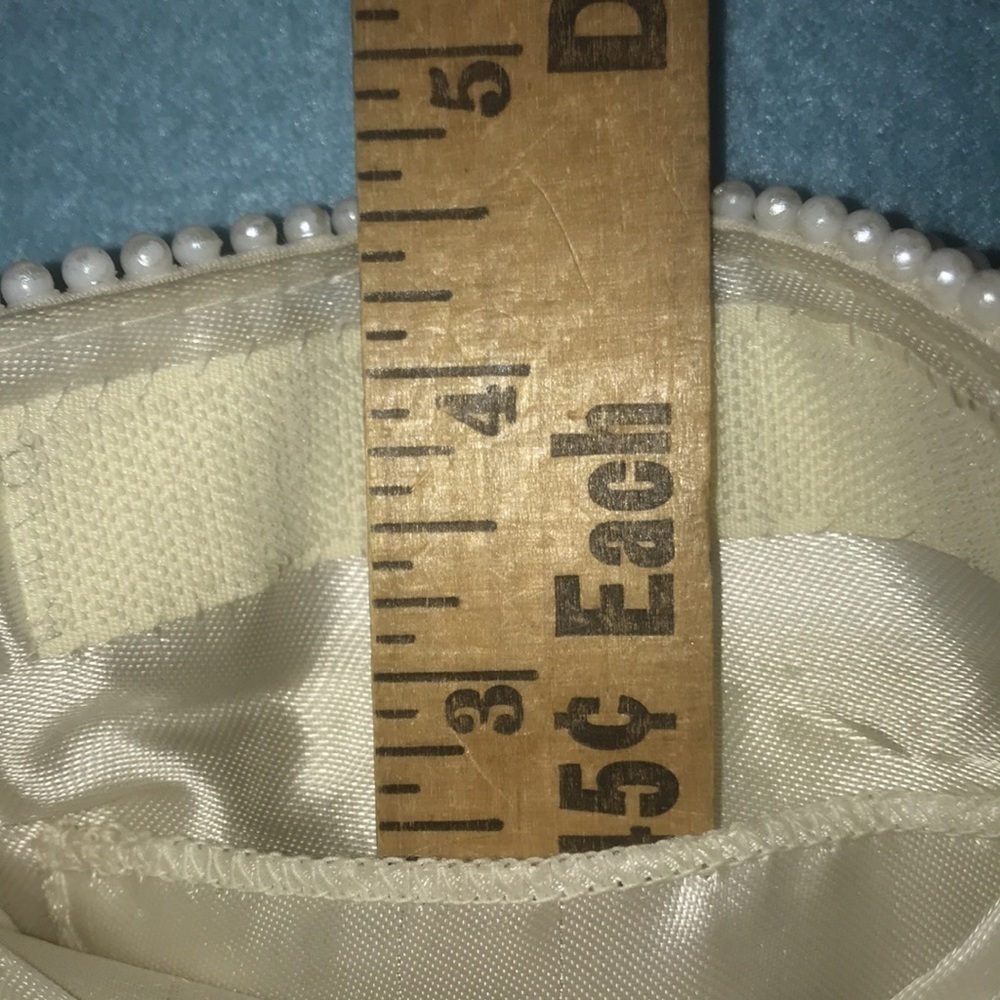 WALBORG vintage hand beaded pearl wristlet with gold chain NEW - Picture 9 of 11